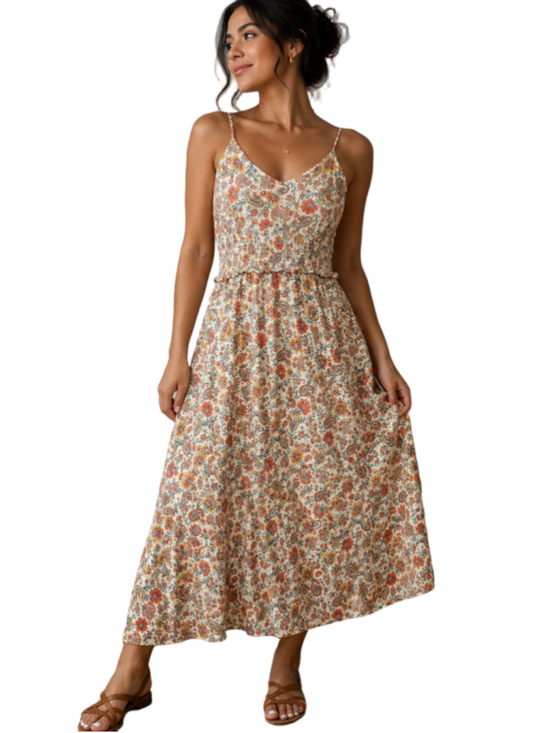 Patrons of Peace Dresses & Skirts - Patrons of Peace Boho Paisley Smocked Maxi Dress Size M Like New